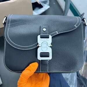 Dior Black Leather Women's Bag Mini Saddle 🔥